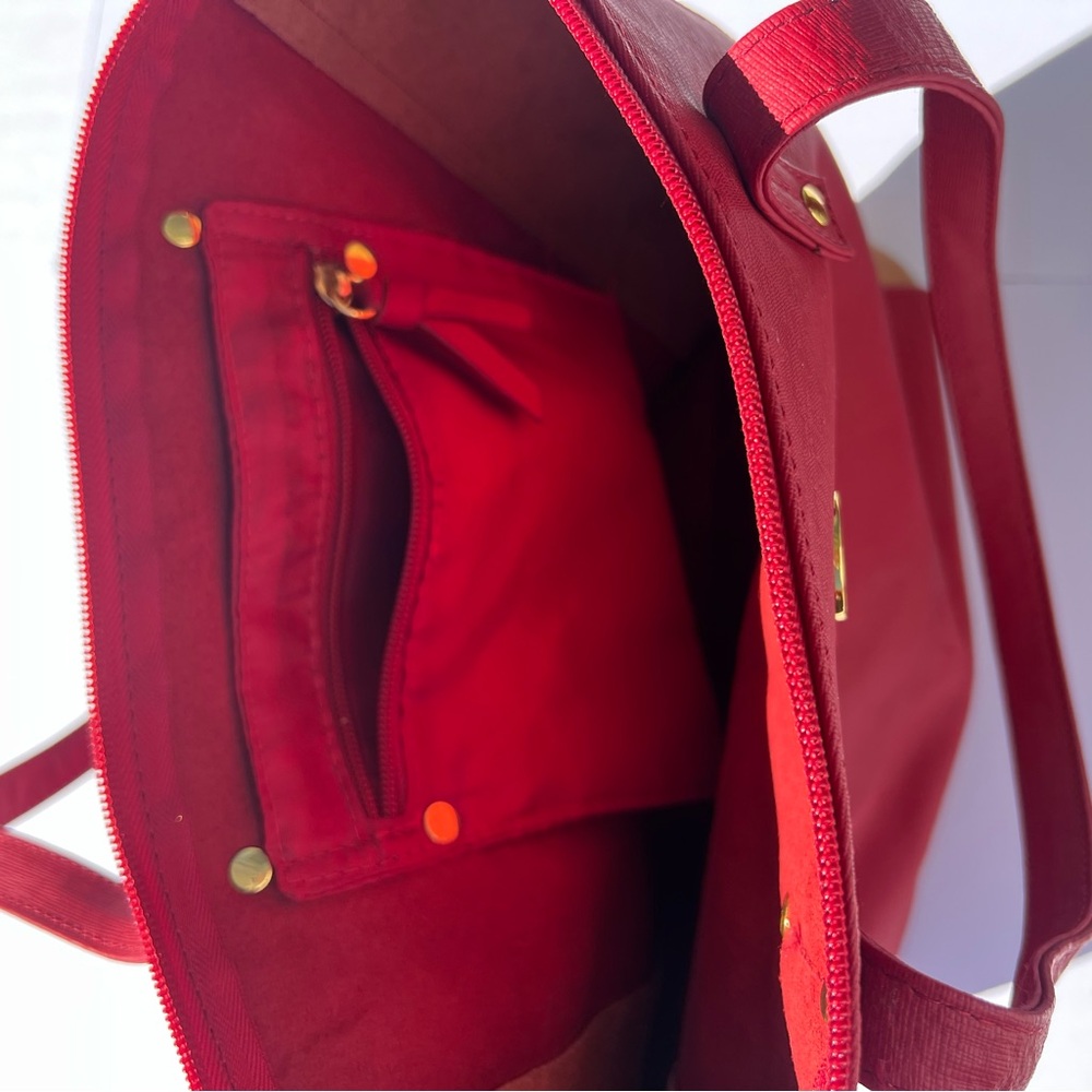Red and Tan Tote Bag by Joy Susan - Picture 7 of 8